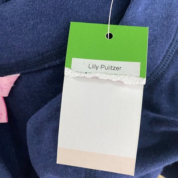 Lilly Pulitzer UPF 50+ Joyce Dress Small True Navy Blue V-Neck NWT DR-1418 - Picture 7 of 13